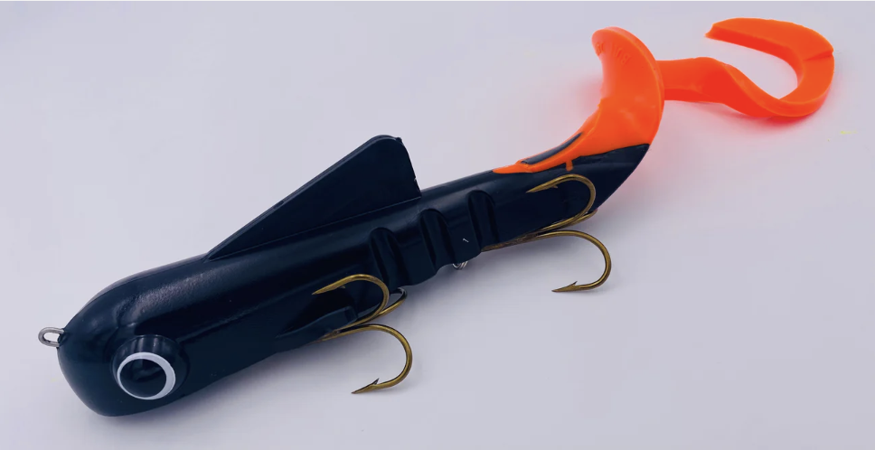 Esca Crankbait Musky Innovations Magnum Bulldawg 12" - Blu/Argento Con Ami 7/0